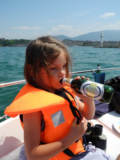 Timea Drinking a "Beer" Timea Drinking a "Beer"