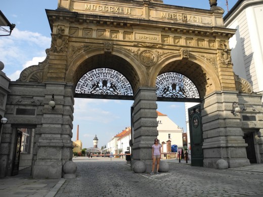 Pilsner Urquell's iconic gate