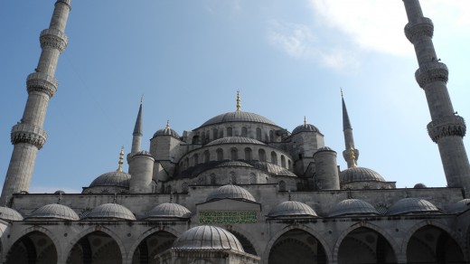 Outside the Blue Mosque