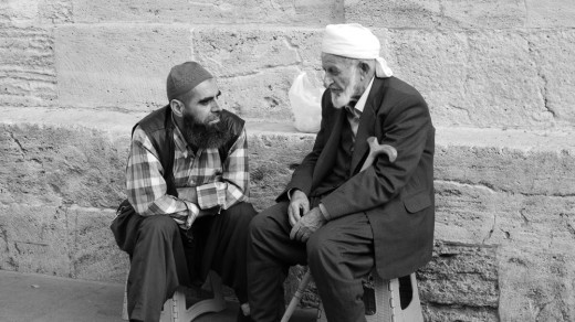 Istanbul locals conversing Istanbul locals conversing