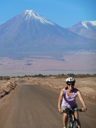 Robin and an Atacama Desert volcano