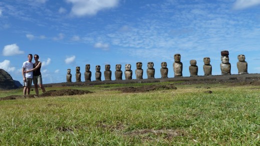 Pierre & Robin on Easter Island