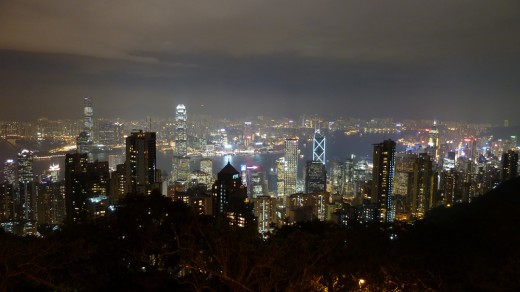 Central Hong Kong and Kowloon, seen from the top of Victoria Peak