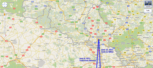 Map of Our Route Through Luxembourg