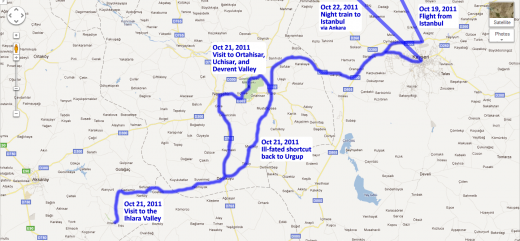 Our travels throughout Cappadocia