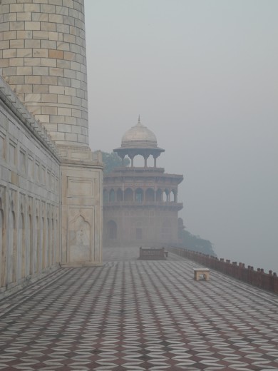 A quiet part of the Taj Mahal in early morning