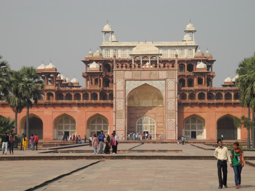 Akbar's Tomb on the outskirts of Agra